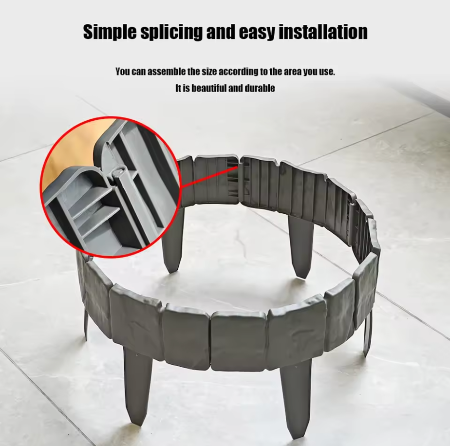 Stone Look Garden Edging – Interlocking Decorative Garden Border