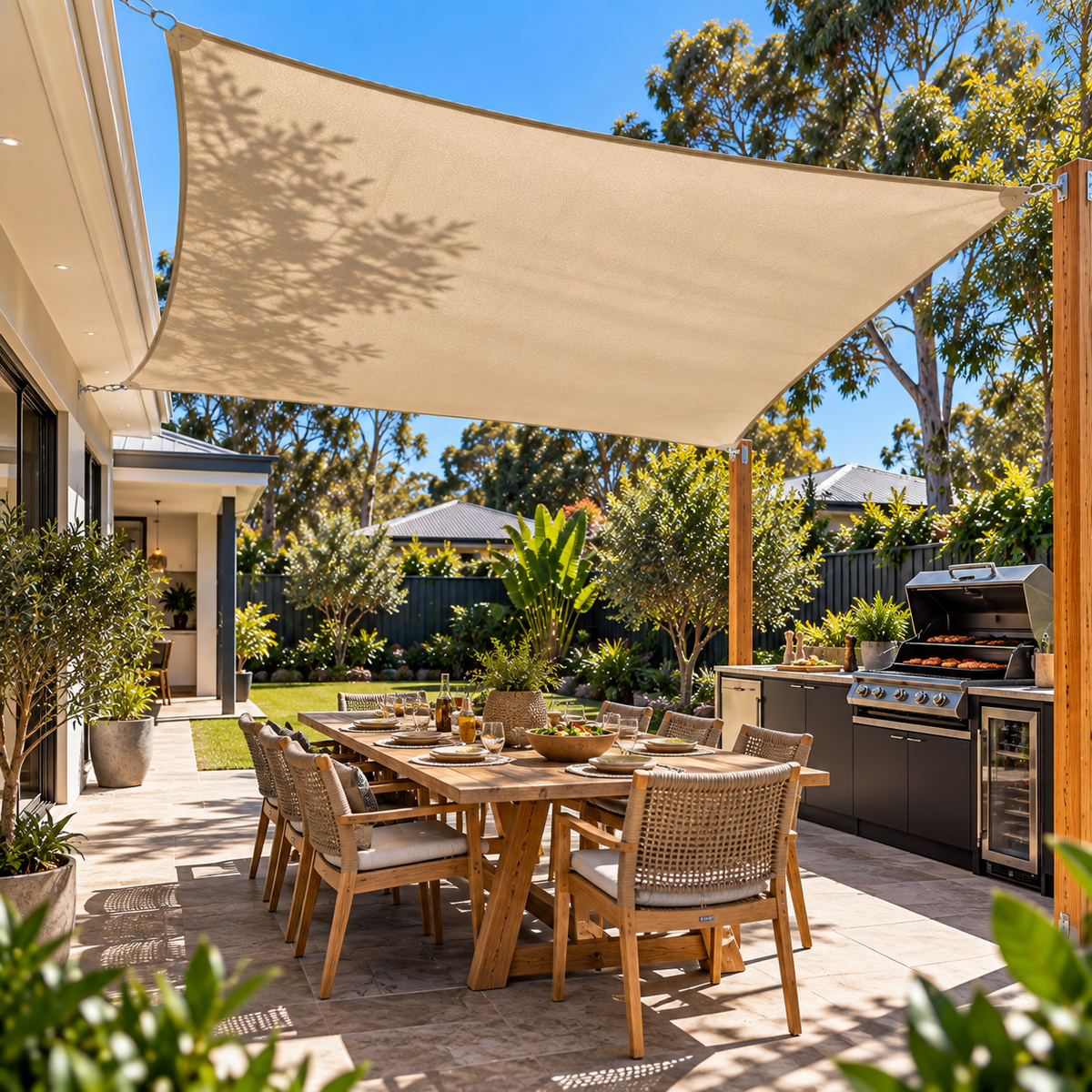 Shade Sail Large – Oxford Polyester UV Protection Outdoor Sun Shade