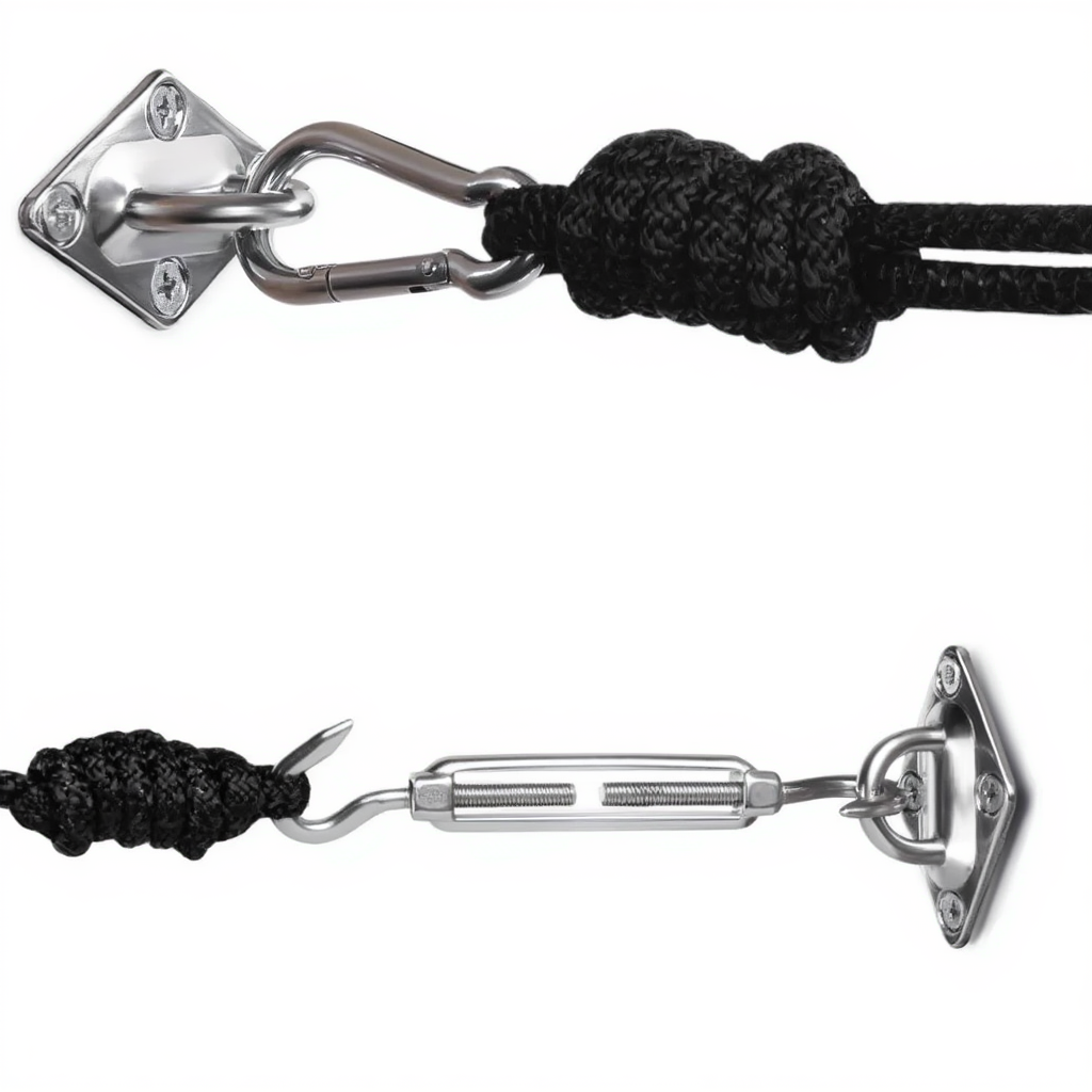 Camouflage Net Tensioners – Adjustable Outdoor Tension Cables 2/4/8 Pack