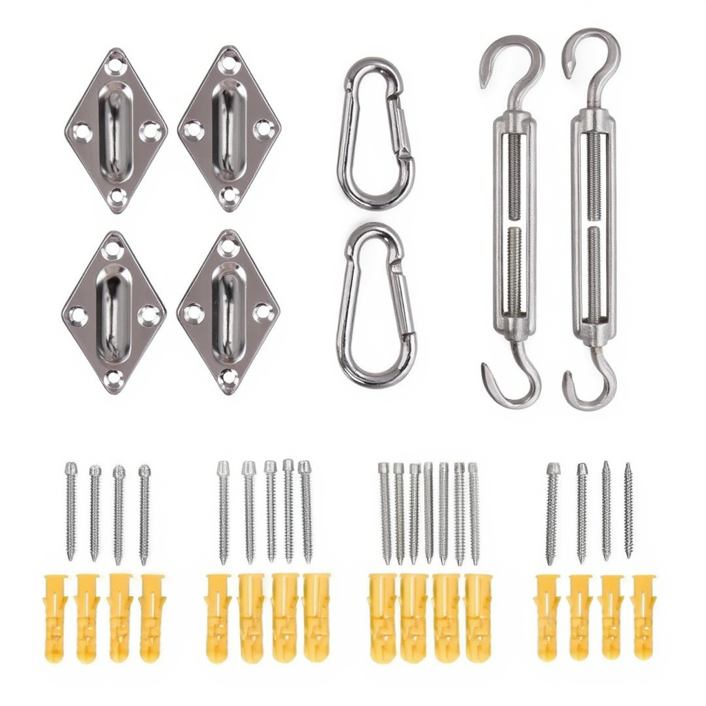 Shade Sail & Camouflage Net Fixing Kit – 304 Stainless Steel Hardware