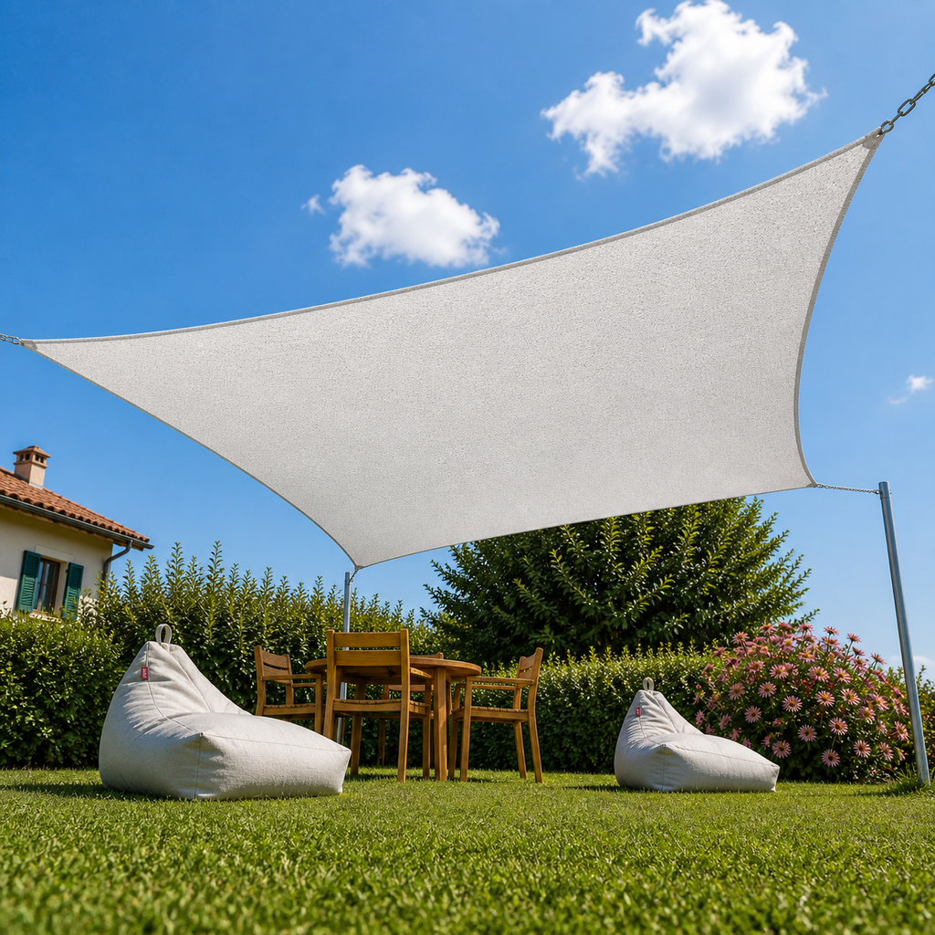 Shade Sail Rectangle – Breathable HDPE UV Protection Outdoor Sun Shade