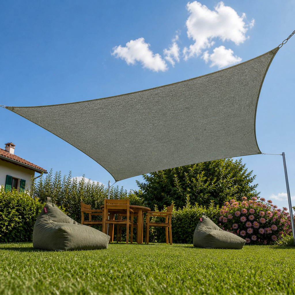 Shade Sail Rectangle – Breathable HDPE UV Protection Outdoor Sun Shade