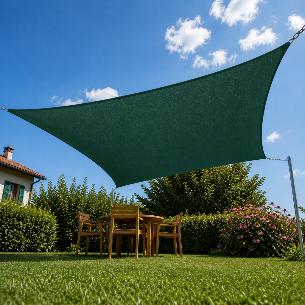 Shade Sail Rectangle – Breathable HDPE UV Protection Outdoor Sun Shade