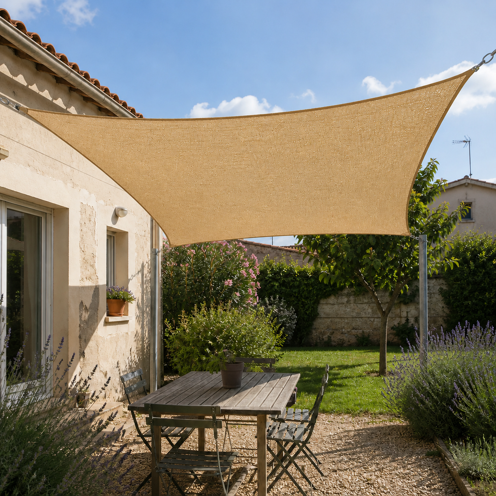 Shade Sail – Heavy Duty HDPE UV & Wind Protection Outdoor Sun Shade