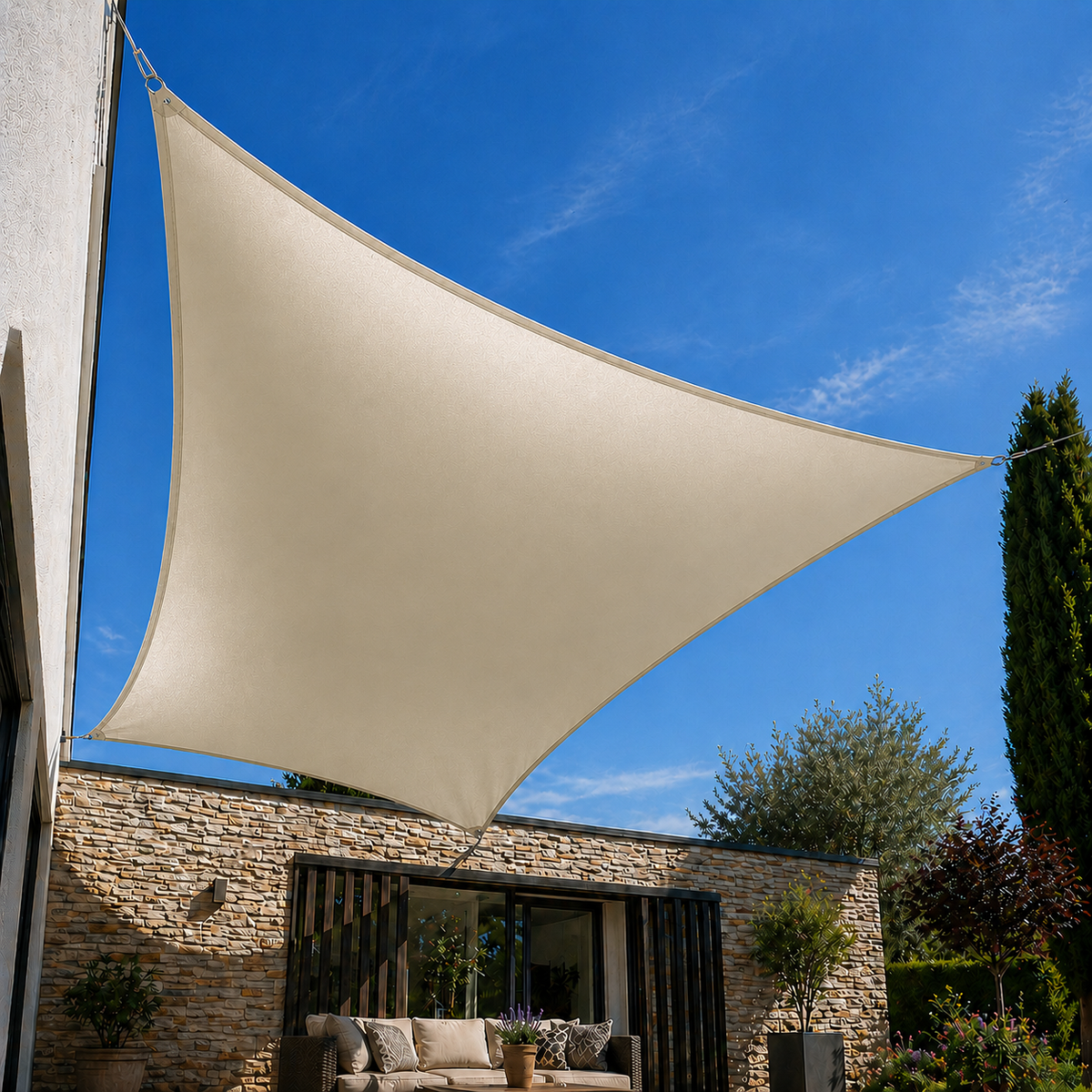 Shade Sail Large – Oxford Polyester UV Protection Outdoor Sun Shade
