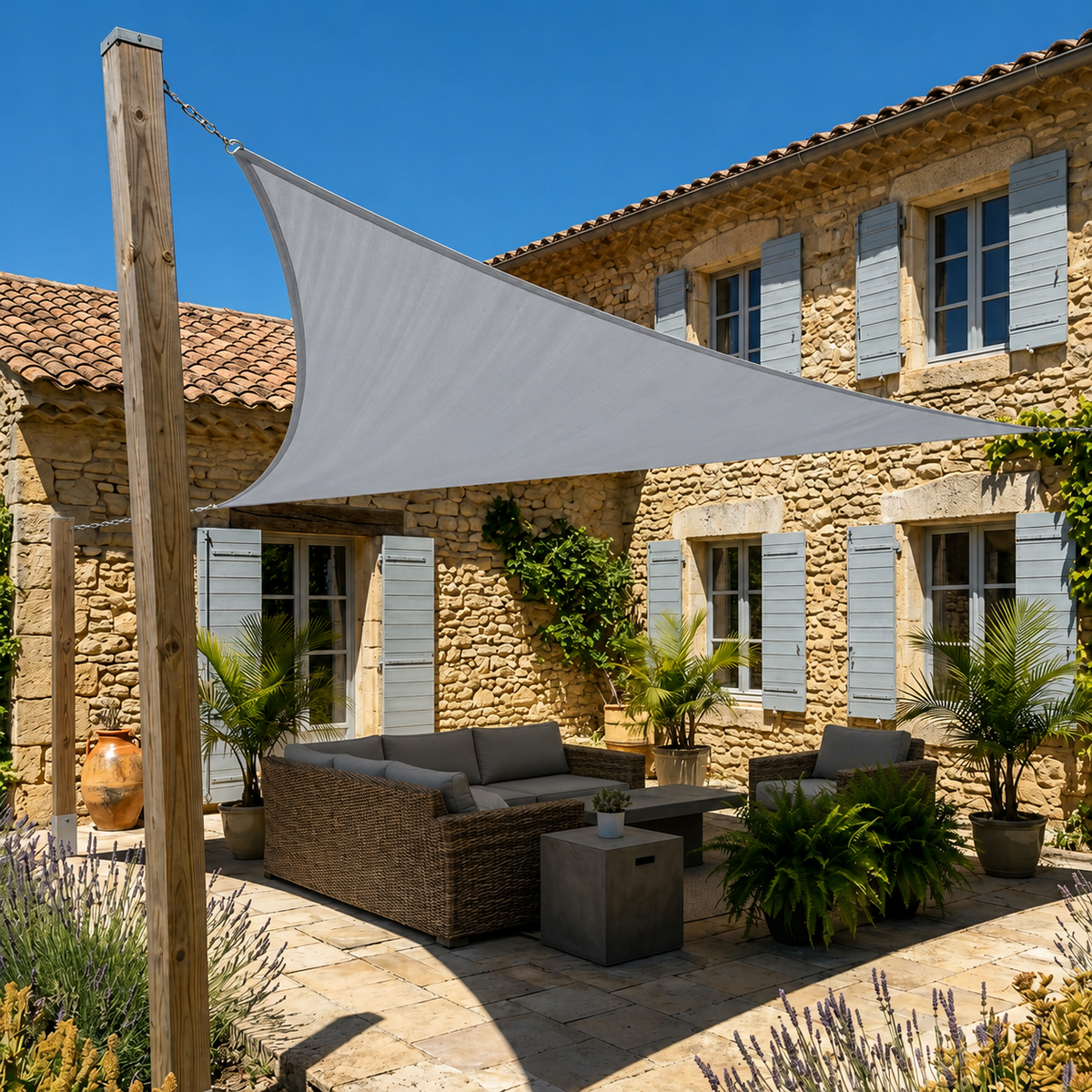 Shade Sail Triangle – Waterproof UV Protection Outdoor Oxford Polyester