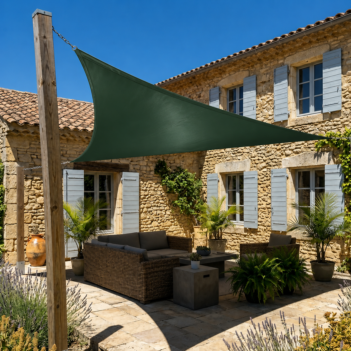 Shade Sail Triangle – Waterproof UV Protection Outdoor Oxford Polyester