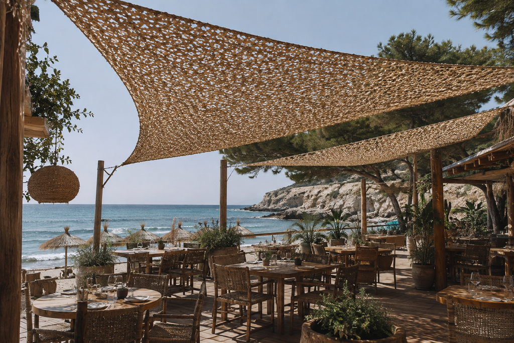 Triangle Shade Sail – Sand Camouflage Netting | 3m, 4m, 5m