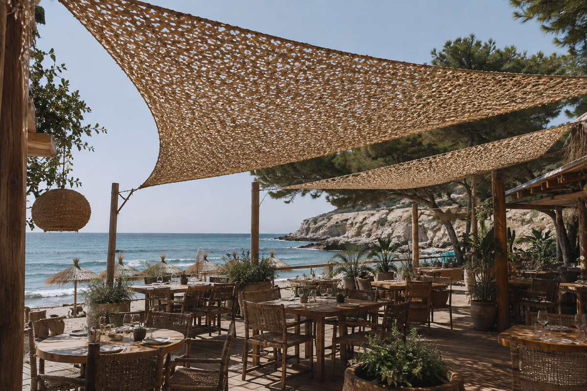 Triangle Shade Sail – Sand Camouflage Netting | 3m, 4m, 5m