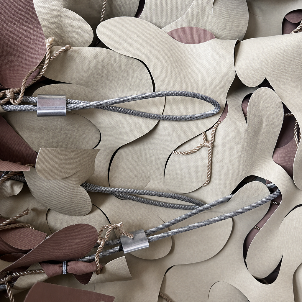 Shade Sail – Sand Camouflage Netting with Steel Reinforcement