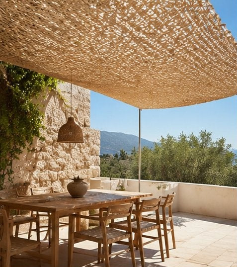 Shade Sail – Sand Camouflage Netting | Reinforced Ripstop Outdoor Shade