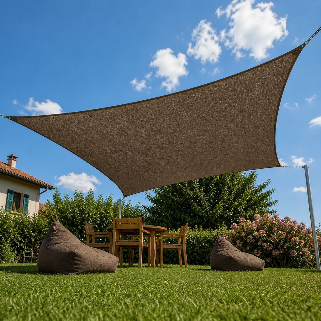 Shade Sail Rectangle – Breathable HDPE UV Protection Outdoor Sun Shade
