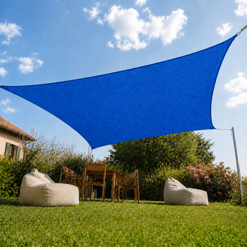 Shade Sail Rectangle – Breathable HDPE UV Protection Outdoor Sun Shade