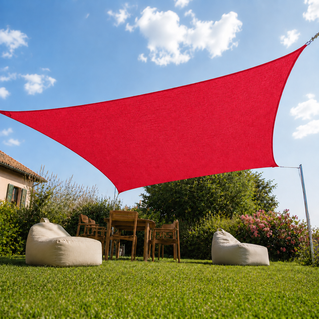 Shade Sail Rectangle – Breathable HDPE UV Protection Outdoor Sun Shade